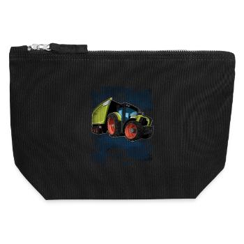tractor - Canvas Zip Pouch 12 x 13 cm - black - Front