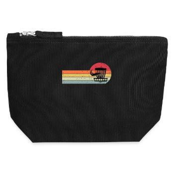 Disc Golf - Pochette zippée en toile 12 x 13 cm - noir - Devant