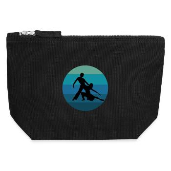 Latin Dancing Dance Couple Salsa - Canvas Zip Pouch 12 x 13 cm - black - Front