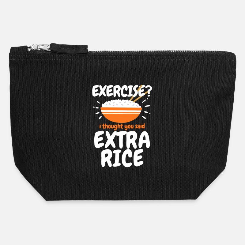Riz Extra Riz Cuisine Philippine - Pochette zippée en toile 12 x 13 cm - noir