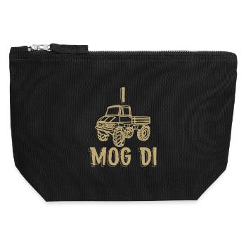 Unimog Fahrzeug SUV Laster ATV - Canvas Reißverschluss-Täschchen (12 x 13 cm) - Schwarz - Vorne