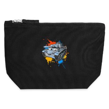 Tank - Canvas Zip Pouch 12 x 13 cm - black - Front
