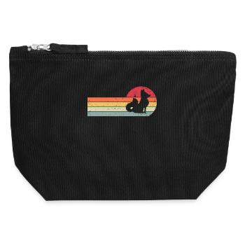 Fuchs - Canvas Reißverschluss-Täschchen (12 x 13 cm) - Schwarz - Vorne