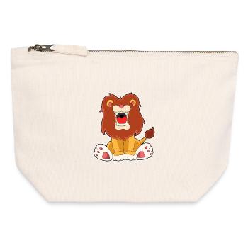 Roaring Lion - Canvas Zip Pouch 12 x 13 cm - nature - Front