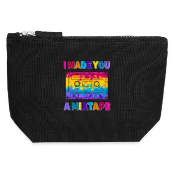 Retro Vintage I Made You A Mixtape 80's 90's Costu - Canvas Reißverschluss-Täschchen (12 x 13 cm) - Schwarz - Vorne
