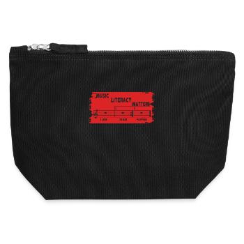 Music Literacy Matters - Canvas Zip Pouch 12 x 13 cm - black - Front