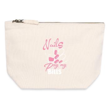 Nails Pay My Bills Manicure - Canvas Zip Pouch 12 x 13 cm - nature - Front
