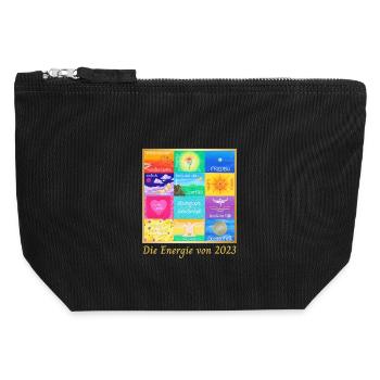 JahresBild Energie von 2023 Sonja Ariel von Staden - Canvas Zip Pouch 12 x 13 cm - black - Front