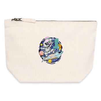 1 year old - Enrollment - Winner - Canvas Zip Pouch 12 x 13 cm - nature - Front