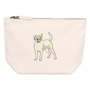 Retriever Taucher Schnorchel Tauchen - Canvas Reißverschluss-Täschchen (12 x 13 cm) - Naturweiß - Vorne