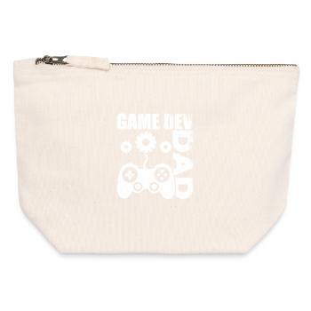 Game Developer Dad - Canvas Zip Pouch 12 x 13 cm - nature - Front