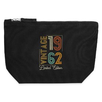 Vintage 1962 Limited Edition Aged to Perfection - Canvas Zip Pouch 12 x 13 cm - black - Front