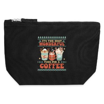Ugly Christmas Sweater - Canvas Zip Pouch 12 x 13 cm - black - Front