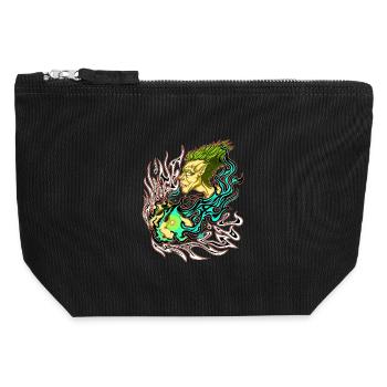 White Magic - Canvas Zip Pouch 12 x 13 cm - black - Front