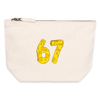 67 years of Lustig Käse - Canvas Zip Pouch 12 x 13 cm - nature - Front