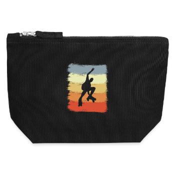 Vintage Rollschuhläufer - Canvas Reißverschluss-Täschchen (12 x 13 cm) - Schwarz - Vorne