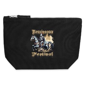 Mittelalter Festival - Canvas Reißverschluss-Täschchen (12 x 13 cm) - Schwarz - Vorne