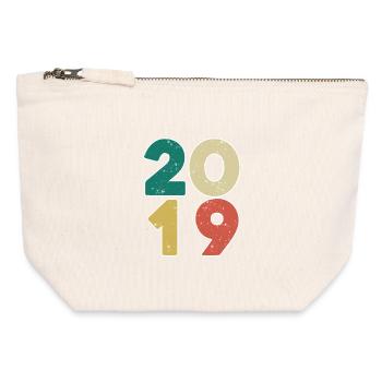 2019 - Year 2019 - Year 2019 - Canvas Zip Pouch 12 x 13 cm - nature - Front