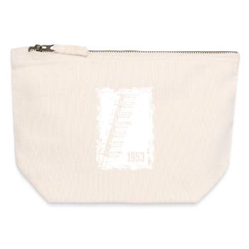 Football 1953 Dresde Ancien Stade Lumières - Pochette zippée en toile 12 x 13 cm - blanc naturel - Devant