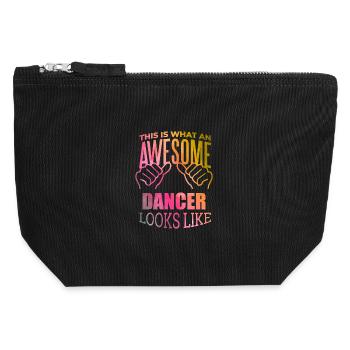 Dancer - Canvas Zip Pouch 12 x 13 cm - black - Front