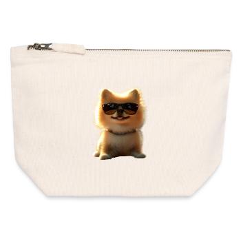 Pomeranian Pomeranian Pom Sweet German Spitz - Canvas Zip Pouch 12 x 13 cm - nature - Front