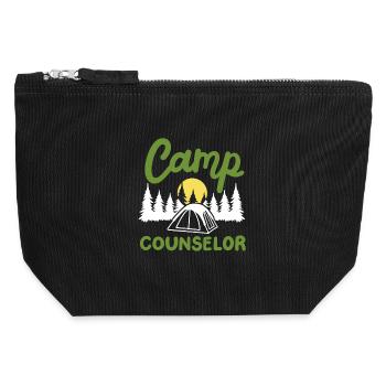Camping Camp-Betreuer - Canvas Reißverschluss-Täschchen (12 x 13 cm) - Schwarz - Vorne
