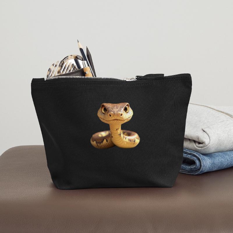 Serpent Python Cobra Mamba Serpent à sonnettes Serpent Pochette zippée en toile 12 x 13 cm
