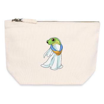 Frog Bridal Wedding Dress Wedding - Canvas Zip Pouch 12 x 13 cm - nature - Front