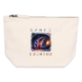 Galactic Alien Artist Canvas - Canvas Zip Pouch 12 x 13 cm - nature - Front