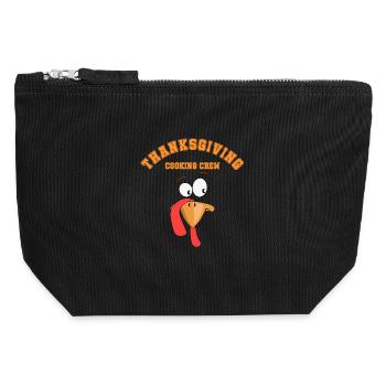 Thanksgiving Cooking Crew Familien Outfit - Canvas Reißverschluss-Täschchen (12 x 13 cm) - Schwarz - Vorne