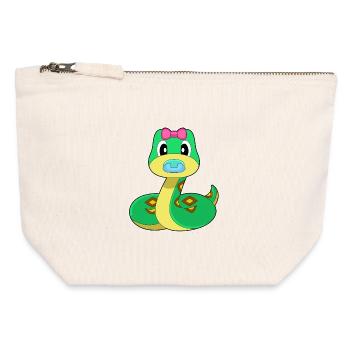 Snake Baby Pacifier - Canvas Zip Pouch 12 x 13 cm - nature - Front