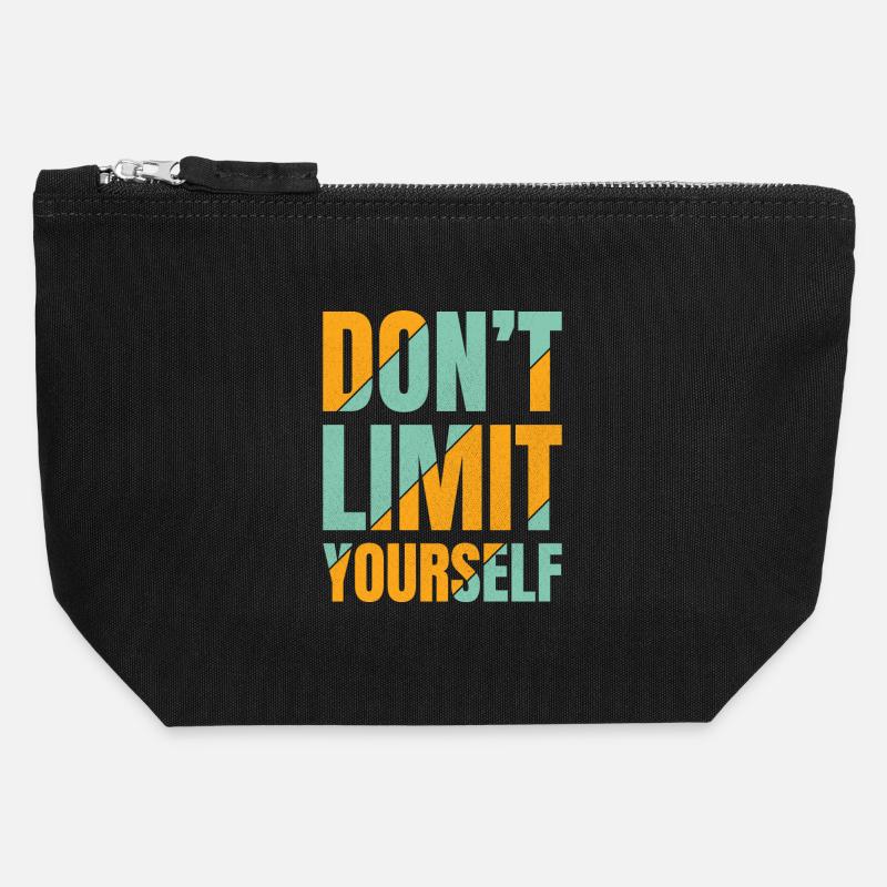 don't limit yourself - Canvas Reißverschluss-Täschchen (12 x 13 cm) - Schwarz