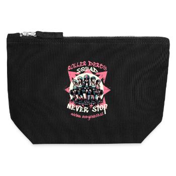 Roller Derby Squad - Canvas Zip Pouch 12 x 13 cm - black - Front
