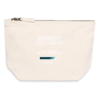 Automotive Service Technician in Ausbildung Beruf - Canvas Reißverschluss-Täschchen (12 x 13 cm) - Naturweiß - Vorne