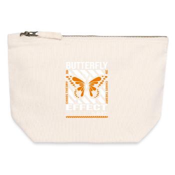 Butterfly Effect Chaos Theory Graphic Tee - Canvas Zip Pouch 12 x 13 cm - nature - Front
