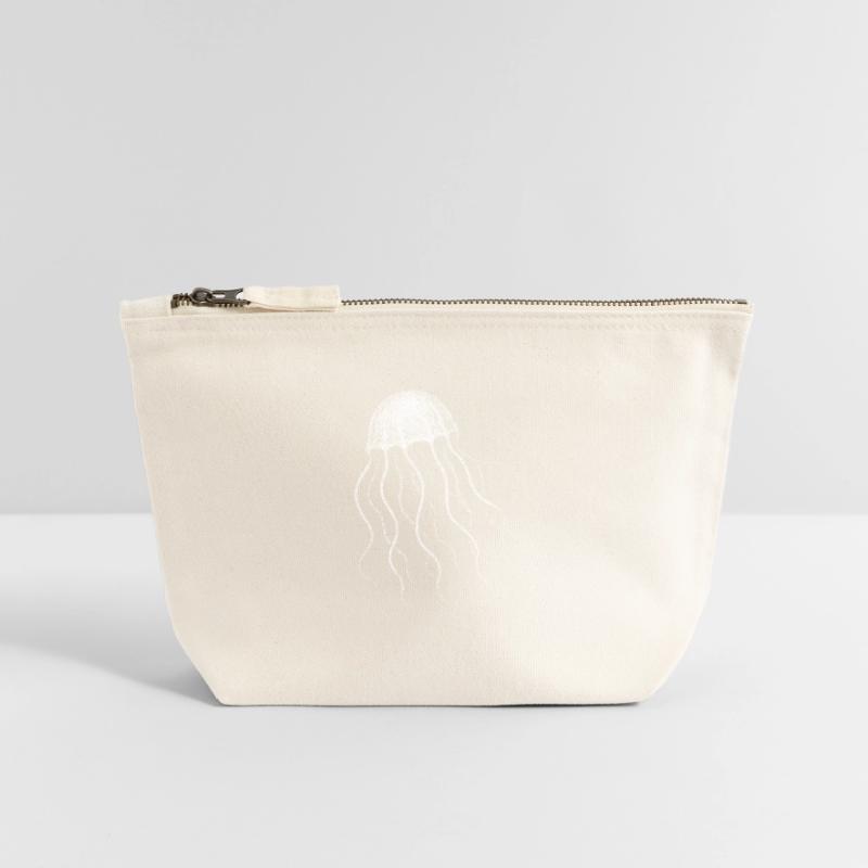 Jellyfish Canvas Zip Pouch 12 x 13 cm
