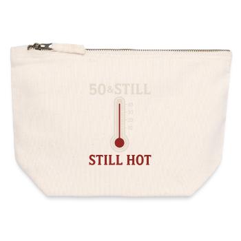 50 & Still Hot - Canvas Zip Pouch 12 x 13 cm - nature - Front