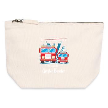Announcing offspring | I'll be a big brother in 2027 - Canvas Zip Pouch 12 x 13 cm - nature - Front