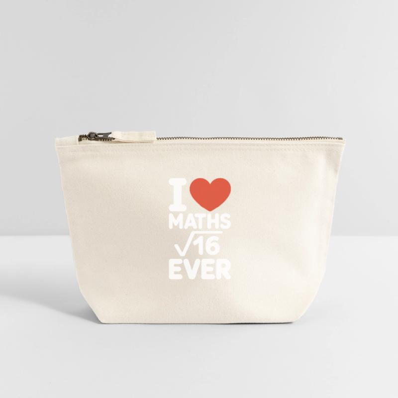 Math I Love Maths Math Nerd Math Teacher Canvas Zip Pouch 12 x 13 cm