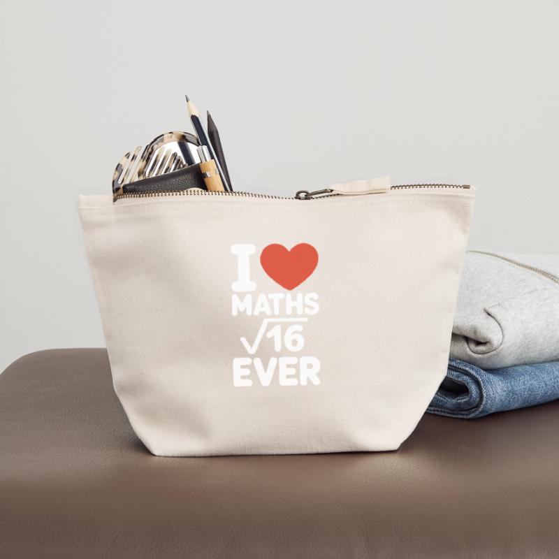 Math I Love Maths Math Nerd Math Teacher Canvas Zip Pouch 12 x 13 cm