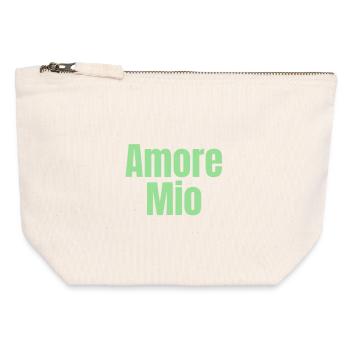 Amore Mio - Canvas Zip Pouch 12 x 13 cm - nature - Front