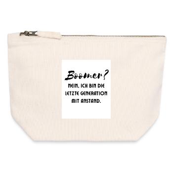Génération avec style - Pochette zippée en toile 12 x 13 cm - blanc naturel - Devant