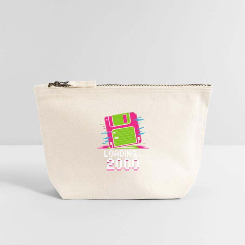 Loading 2000 Disketten-Design Retro Pixel Design Canvas Reißverschluss-Täschchen (12 x 13 cm)