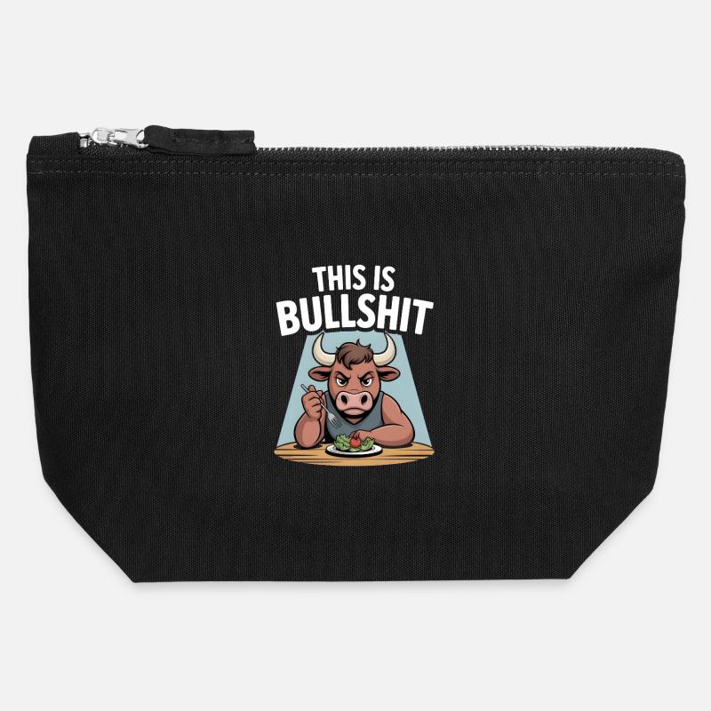 Das ist Bullshit Salad Edition - Canvas Reißverschluss-Täschchen (12 x 13 cm) - Schwarz