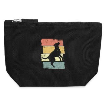 Dog Drawing - Canvas Zip Pouch 12 x 13 cm - black - Front