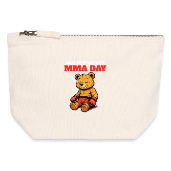 Wake Me Up When it's MMA Day - Combat Humor - Canvas Zip Pouch 12 x 13 cm - nature - Front