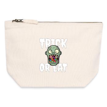 TRICK OR EAT - ZOMBIE HALLOWEEN - Canvas Zip Pouch 12 x 13 cm - nature - Front