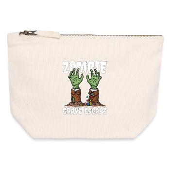 ZOMBIE_GRAVE_ESCAPE - Canvas Zip Pouch 12 x 13 cm - nature - Front