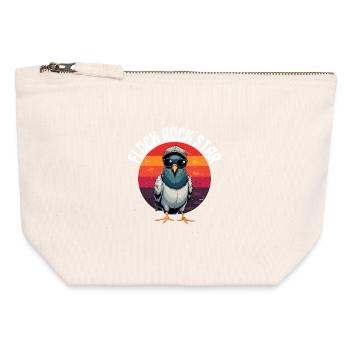 Tauben Taubenzüchter Brieftauben Flock Rock Star - Canvas Reißverschluss-Täschchen (12 x 13 cm) - Naturweiß - Vorne