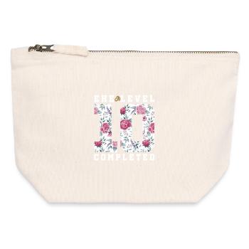 10th wedding anniversary - Canvas Zip Pouch 12 x 13 cm - nature - Front